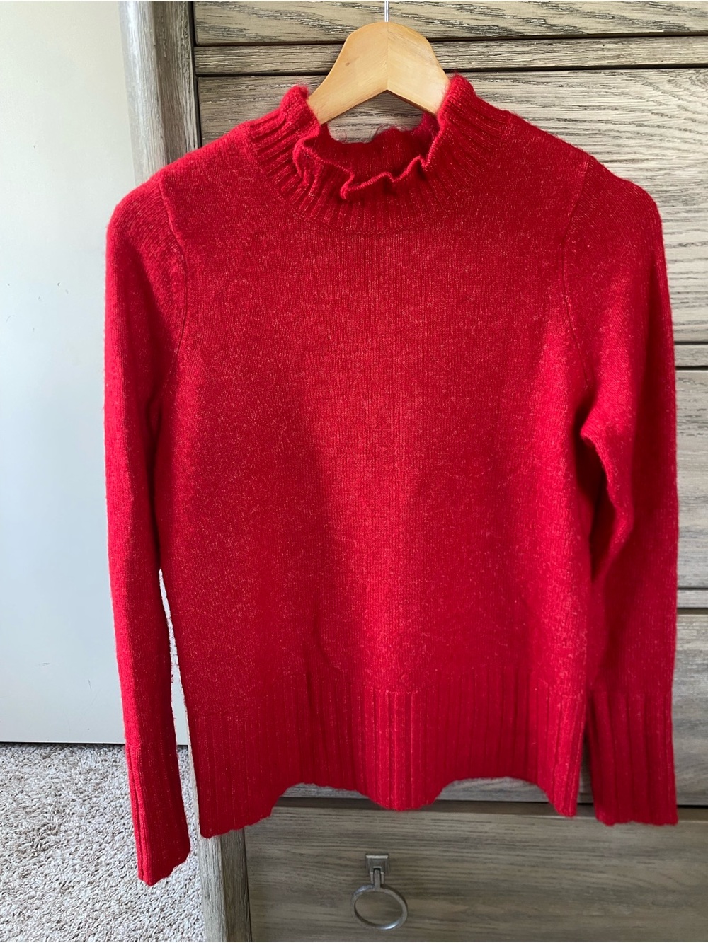 LOFT Red Mock Neck Women's Sweater S